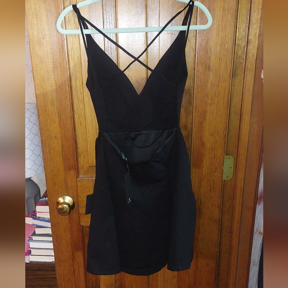 Lulu’s Believe in Love Black Backless Skater Dress in Black - Picture 8 of 10